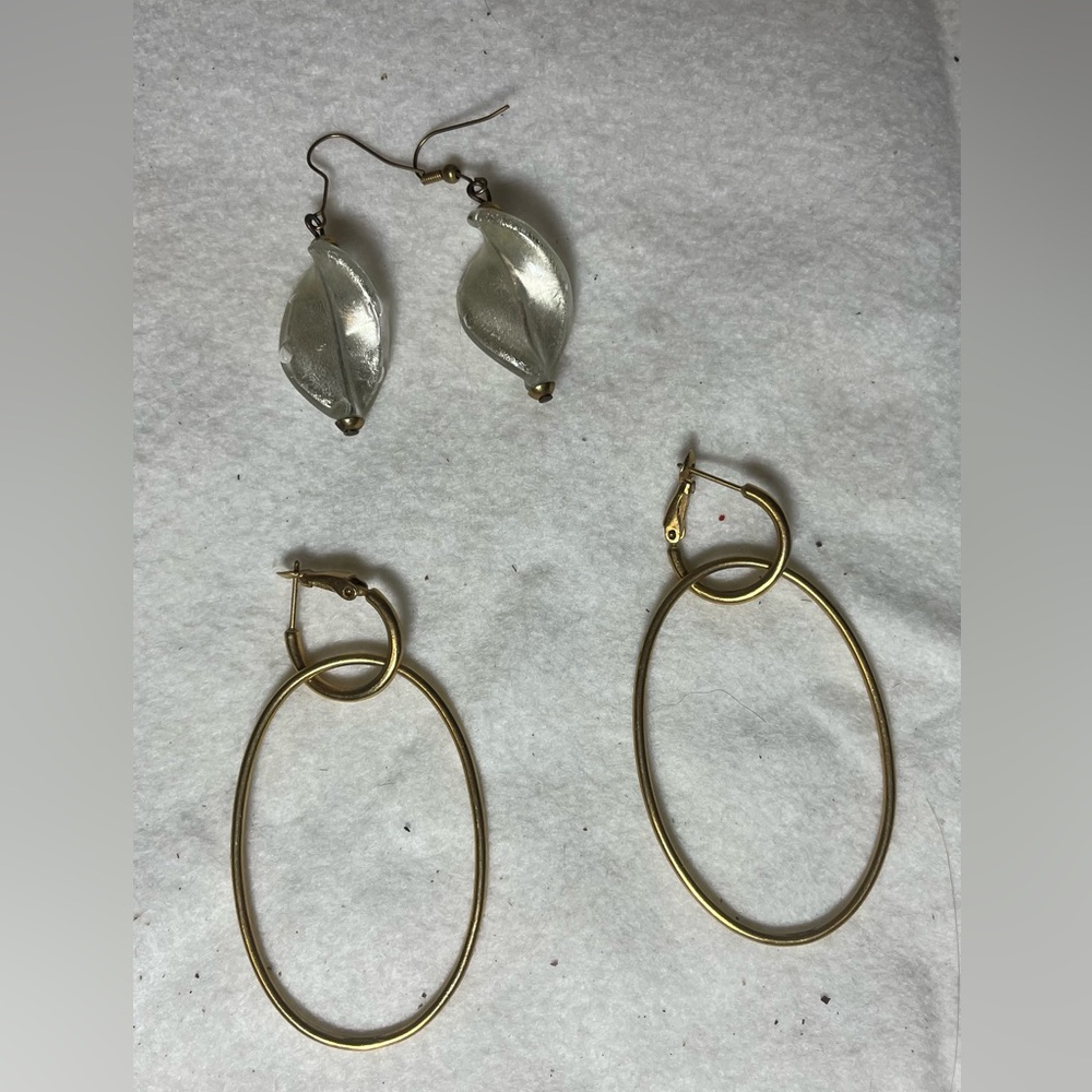 Elegant Gold and Silver Hoop Earrings Set